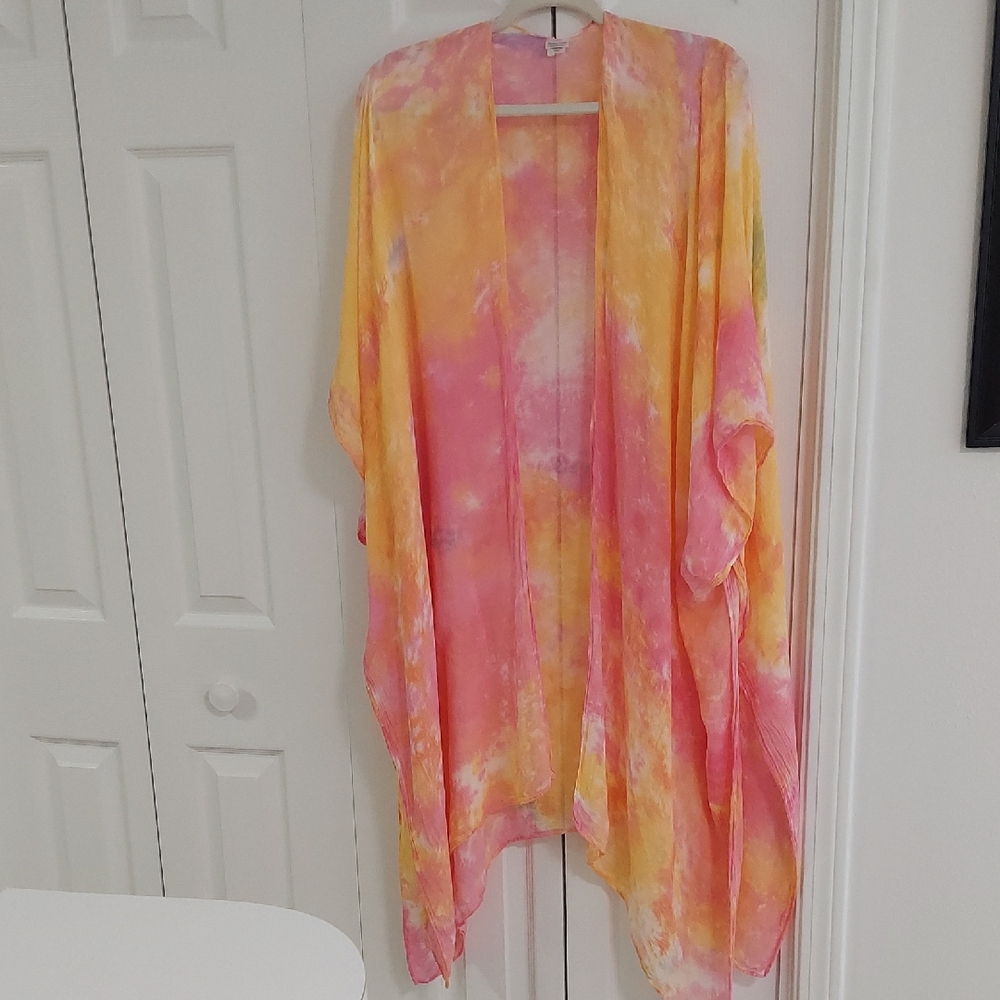 Marleylilly Coverup, TieDye, Pink, Flowy